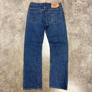 Y2K Levi's 501 Blue Denim Button Fly Straight Fit Jeans 32x31